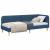 Cadru de pat colțar cu headboard albastru 80 x 200 cm țesătură GartenMobel Dekor