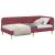 Cadru de pat colțar cu headboard Roșu Vin 90 x 190 cm țesătură GartenMobel Dekor