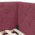 Cadru de pat colțar cu headboard Roșu Vin 90 x 190 cm țesătură GartenMobel Dekor