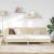 Cadru de pat colțar cu headboard Crem 90 x 190 cm țesătură GartenMobel Dekor
