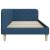 Cadru de pat colțar cu headboard albastru 90 x 190 cm țesătură GartenMobel Dekor