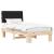 Cadru de pat cu tăblie tapițată cu headboard Negru 90 x 190 cm GartenMobel Dekor