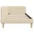 Cadru de pat colțar cu headboard Crem 100 x 200 cm țesătură GartenMobel Dekor