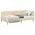 Cadru de pat colțar cu headboard Crem 100 x 200 cm țesătură GartenMobel Dekor