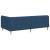 Cadru de pat colțar cu headboard albastru 100 x 200 cm țesătură GartenMobel Dekor