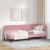 Cadru de pat colțar cu headboard Roz 80 x 200 cm Catifea GartenMobel Dekor