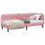 Cadru de pat colțar cu headboard Roz 80 x 200 cm Catifea GartenMobel Dekor