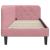 Cadru de pat colțar cu headboard Roz 80 x 200 cm Catifea GartenMobel Dekor