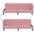 Cadru de pat colțar cu headboard Roz 80 x 200 cm Catifea GartenMobel Dekor