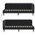 Cadru de pat colțar cu headboard Negru 80 x 200 cm Catifea GartenMobel Dekor
