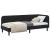 Cadru de pat colțar cu headboard Negru 80 x 200 cm Catifea GartenMobel Dekor