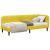 Cadru de pat colțar cu headboard Galben 80 x 200 cm Catifea GartenMobel Dekor