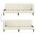 Cadru de pat colțar cu headboard Crem 80 x 200 cm Catifea GartenMobel Dekor