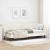 Cadru de pat colțar cu headboard Crem 80 x 200 cm Catifea GartenMobel Dekor