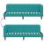 Cadru de pat colțar cu headboard Turcoaz 80 x 200 cm Catifea GartenMobel Dekor