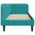 Cadru de pat colțar cu headboard Turcoaz 80 x 200 cm Catifea GartenMobel Dekor