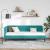 Cadru de pat colțar cu headboard Turcoaz 80 x 200 cm Catifea GartenMobel Dekor