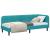 Cadru de pat colțar cu headboard Turcoaz 80 x 200 cm Catifea GartenMobel Dekor