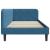 Cadru de pat colțar cu headboard albastru 90 x 190 cm Catifea GartenMobel Dekor