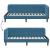 Cadru de pat colțar cu headboard albastru 90 x 190 cm Catifea GartenMobel Dekor
