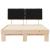 Cadru de pat cu tăblie tapițată cu headboard Negru 140 x 200 cm GartenMobel Dekor