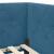 Cadru de pat colțar cu headboard albastru 90 x 200 cm Catifea GartenMobel Dekor