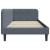 Cadru de pat colțar cu headboard Gri închis 90 x 200 cm Catifea GartenMobel Dekor