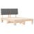 Cadru de pat cu tăblie tapițată Gri deschis 140 x 190 cm GartenMobel Dekor