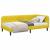 Cadru de pat colțar cu headboard Galben 90 x 200 cm Catifea GartenMobel Dekor