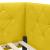 Cadru de pat colțar cu headboard Galben 90 x 200 cm Catifea GartenMobel Dekor