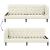 Cadru de pat colțar cu headboard Crem 90 x 200 cm Catifea GartenMobel Dekor