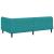 Cadru de pat colțar cu headboard Turcoaz 90 x 200 cm Catifea GartenMobel Dekor