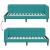 Cadru de pat colțar cu headboard Turcoaz 90 x 200 cm Catifea GartenMobel Dekor