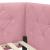 Cadru de pat colțar cu headboard Roz 100 x 200 cm Catifea GartenMobel Dekor