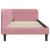Cadru de pat colțar cu headboard Roz 100 x 200 cm Catifea GartenMobel Dekor