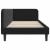Cadru de pat colțar cu headboard Negru 100 x 200 cm Catifea GartenMobel Dekor