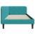 Cadru de pat colțar cu headboard Turcoaz 100 x 200 cm Catifea GartenMobel Dekor