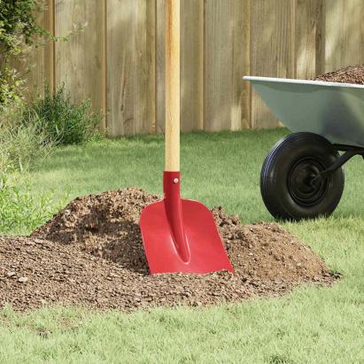 Cap de lopată 4 pcs Roșu 32 x 24,5 cm Oțel vopsit electrostatic GartenMobel Dekor