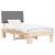 Cadru de pat cu tăblie tapițată Gri deschis 90 x 190 cm GartenMobel Dekor
