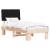 Cadru de pat cu tăblie tapițată cu headboard Negru 75 x 190 cm GartenMobel Dekor