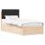 Cadru de pat cu tăblie tapițată cu headboard Negru 90 x 190 cm GartenMobel Dekor