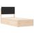 Cadru de pat cu tăblie tapițată cu headboard Negru 90 x 190 cm GartenMobel Dekor