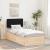 Cadru de pat cu tăblie tapițată cu headboard Negru 80 x 200 cm GartenMobel Dekor