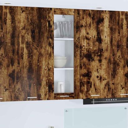 Dulap suspendat cu raft Riga Stejar fumuriu 40 x 31 x 100 cm GartenMobel Dekor