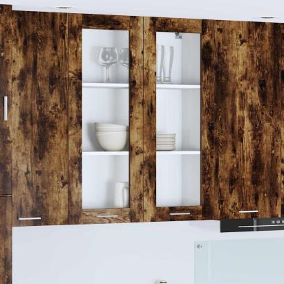 Dulap suspendat cu raft Riga Stejar fumuriu 80 x 31 x 100 cm GartenMobel Dekor