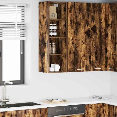 Dulap suspendat cu raft Riga Stejar fumuriu 30 x 29,5 x 100 cm GartenMobel Dekor