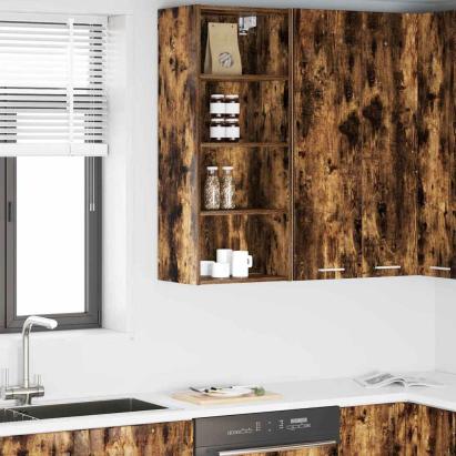 Dulap suspendat cu raft Riga Stejar fumuriu 40 x 29,5 x 100 cm GartenMobel Dekor