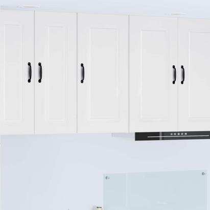 Dulap suspendat de bucătărie cu raft Alb lucios 40 x 31 x 80 cm GartenMobel Dekor