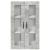 Dulap suspendat de bucătărie Gri din beton 60 x 31 x 100 cm GartenMobel Dekor