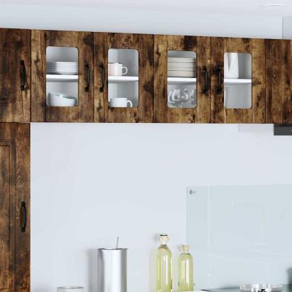 Dulap de bucătărie cu raft 2 pcs Stejar fumuriu 60 x 31 x 40 cm GartenMobel Dekor
